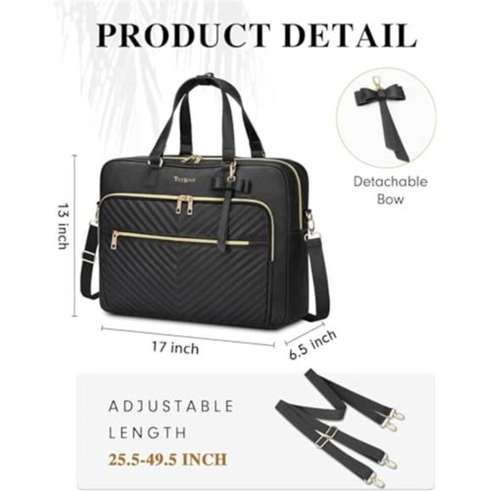 17 Inch Laptop Bag for Women, Convertible Briefcase Backpack Large Laptop Tote - Picture 4 of 6
